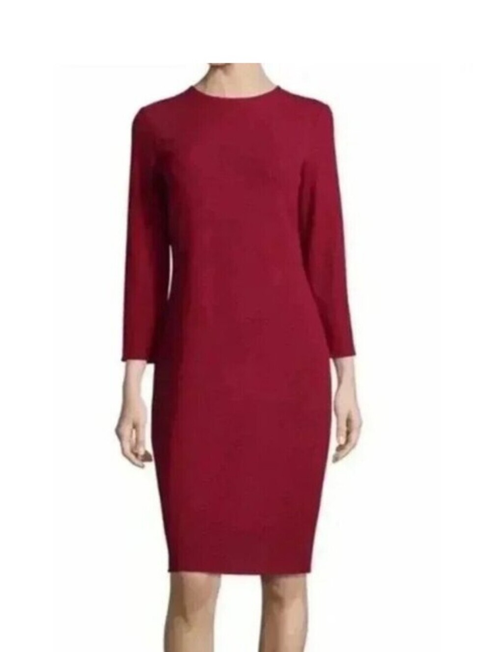 Vince Fitted Silouette Knit Sheath dress Long Sleeves